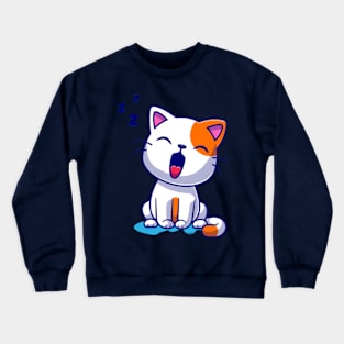 lazzyy kitty Crewneck Sweatshirt